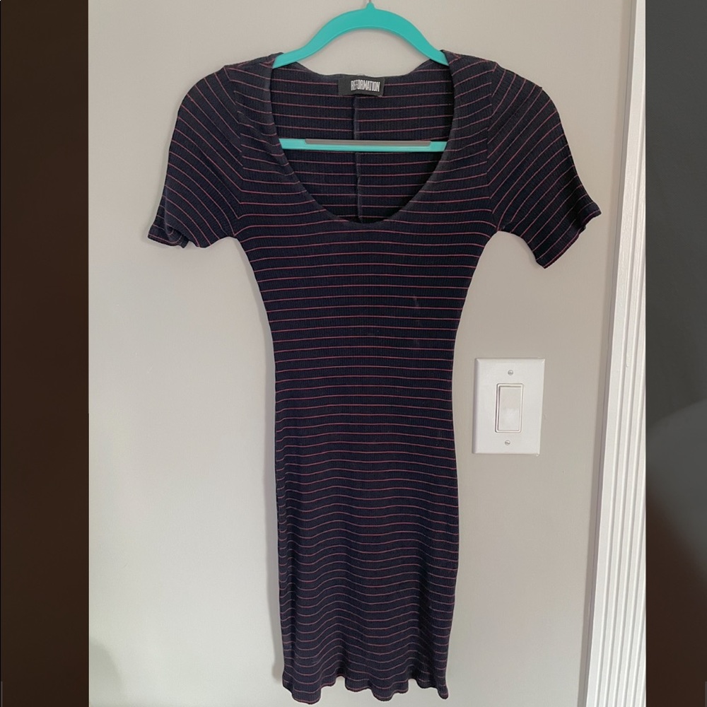 Reformation Knit Striped Dress